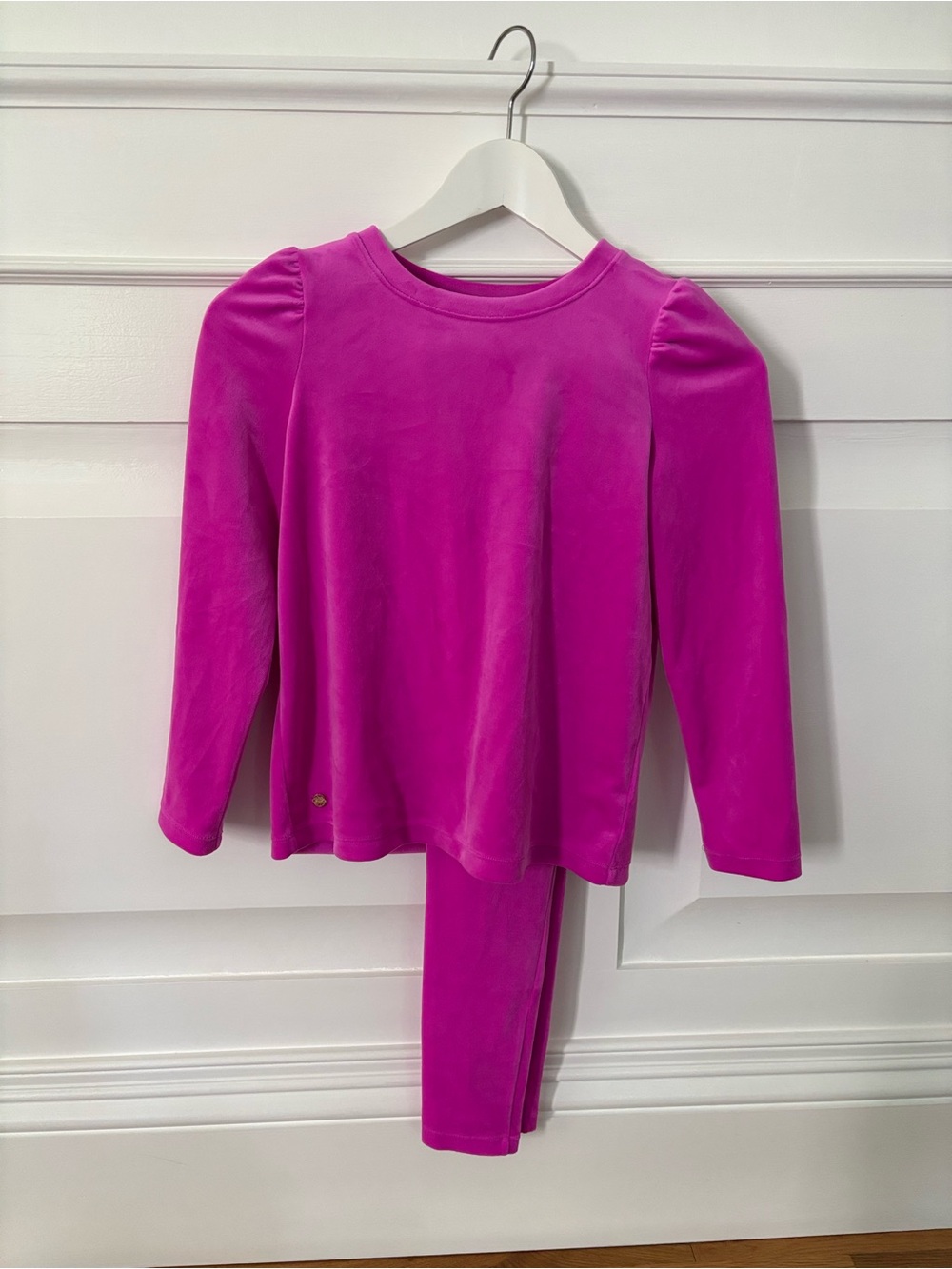Lilly Pulitzer Girls Hot Pink velour 2 piece set
